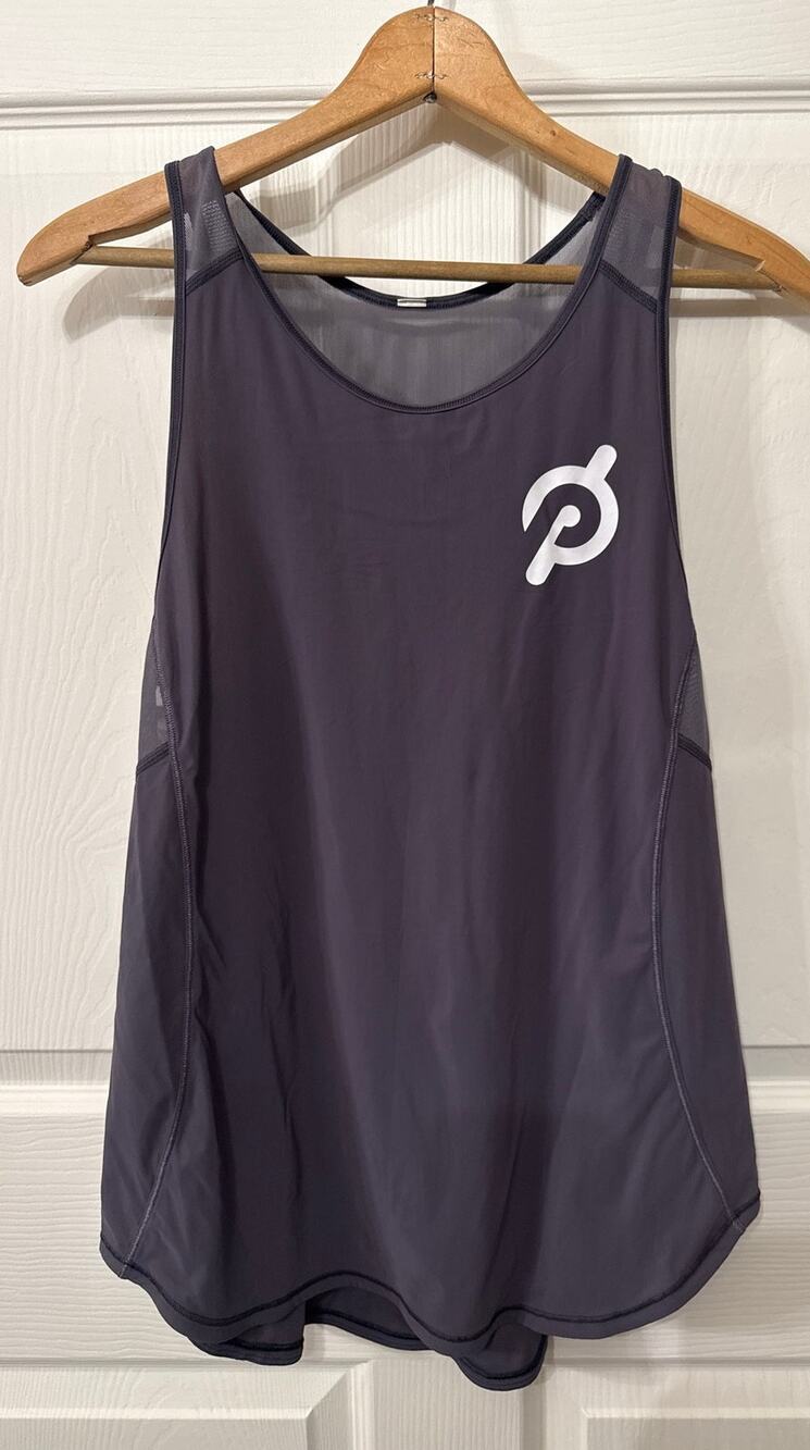 Lululemon x Peloton Fast & Free Tank Gray Mesh Racerback Workout Top, 8